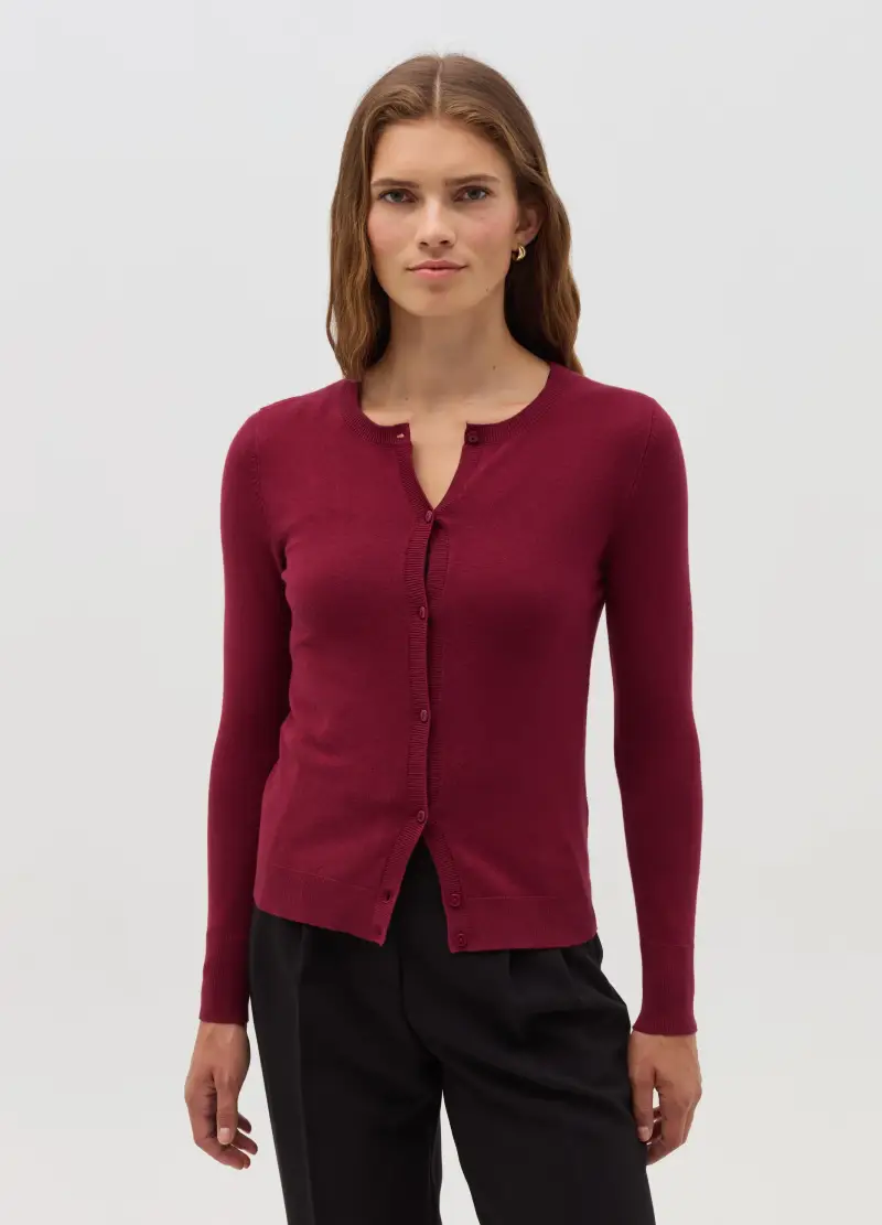 OVS HOUSEBRAND Cardigan Donna Rosso 2736292 miniatura 2