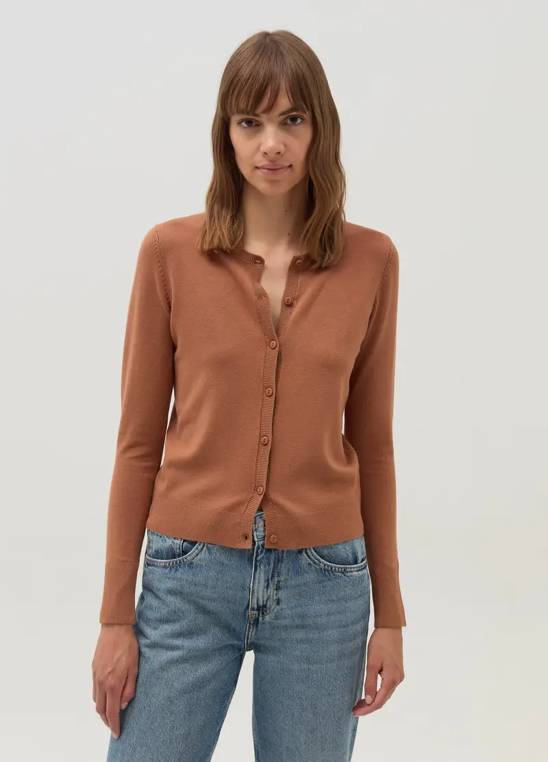OVS HOUSEBRAND Cardigan Donna Marrone 2998372 miniatura 2
