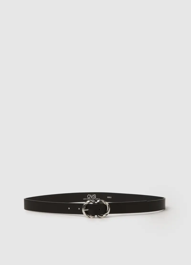 OVS , Cintura Nera Con Fibbia In Metallo, Donna, Nero