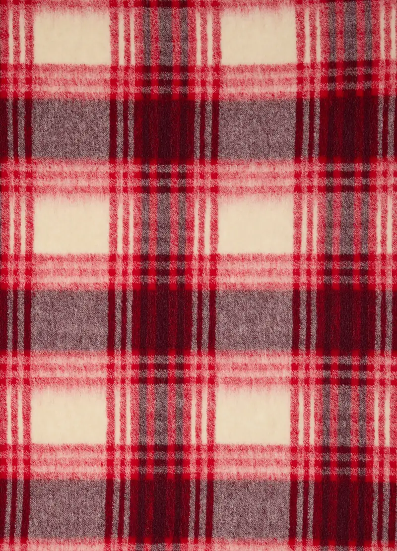 OVS, Coperta In Misto Lana A Quadri Multicolor Con Frange, Donna, Multicolor miniatura 2