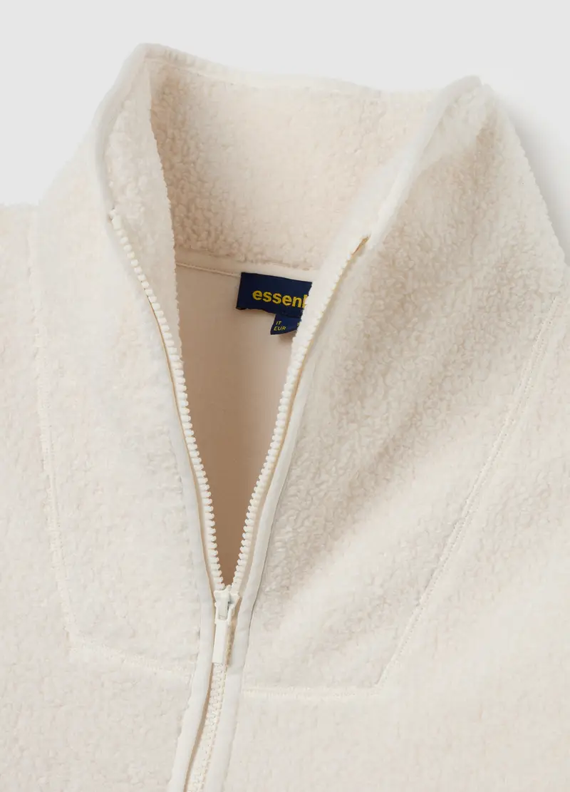 OVS, Felpa Bianca Regular Fit Con Zip, Donna, Bianco miniatura 2