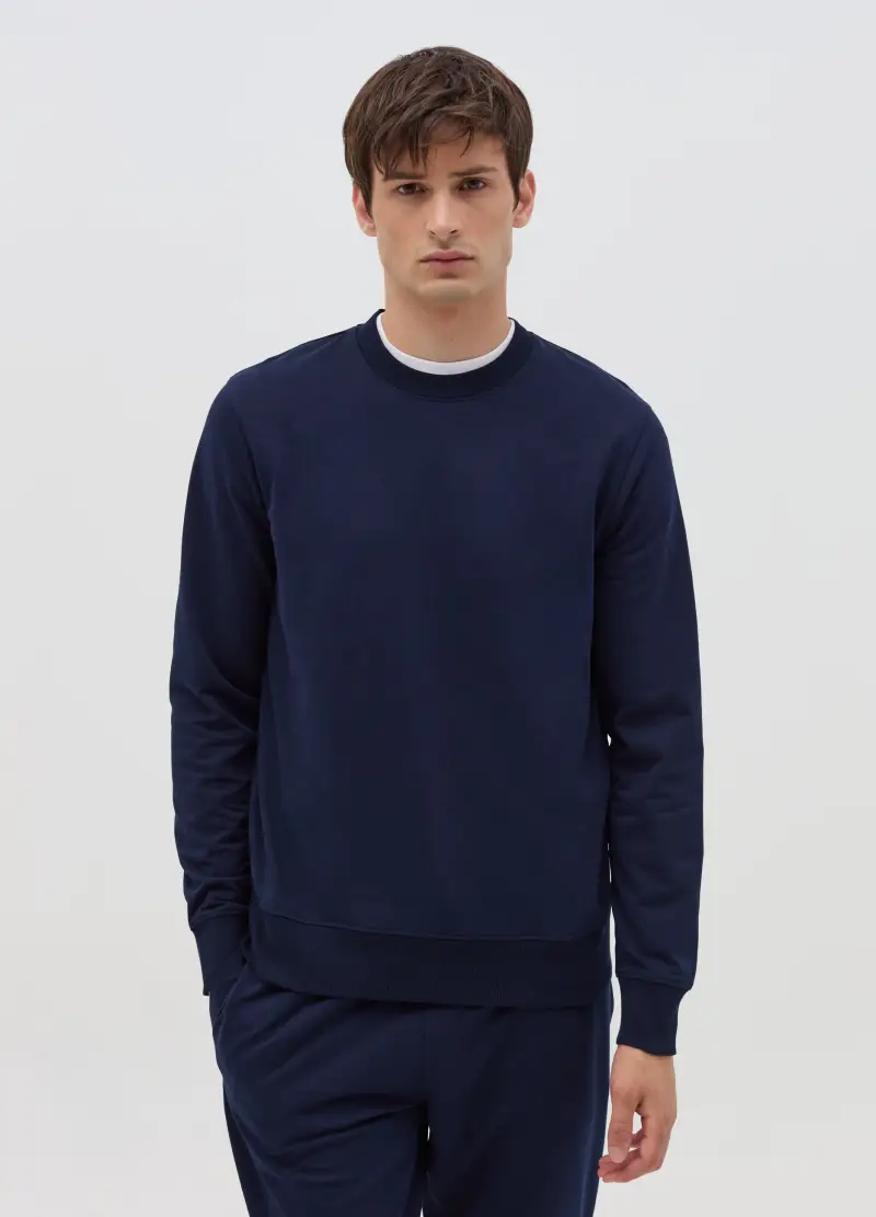 OVS , Felpa Con Scollo Rotondo, Uomo, Blu