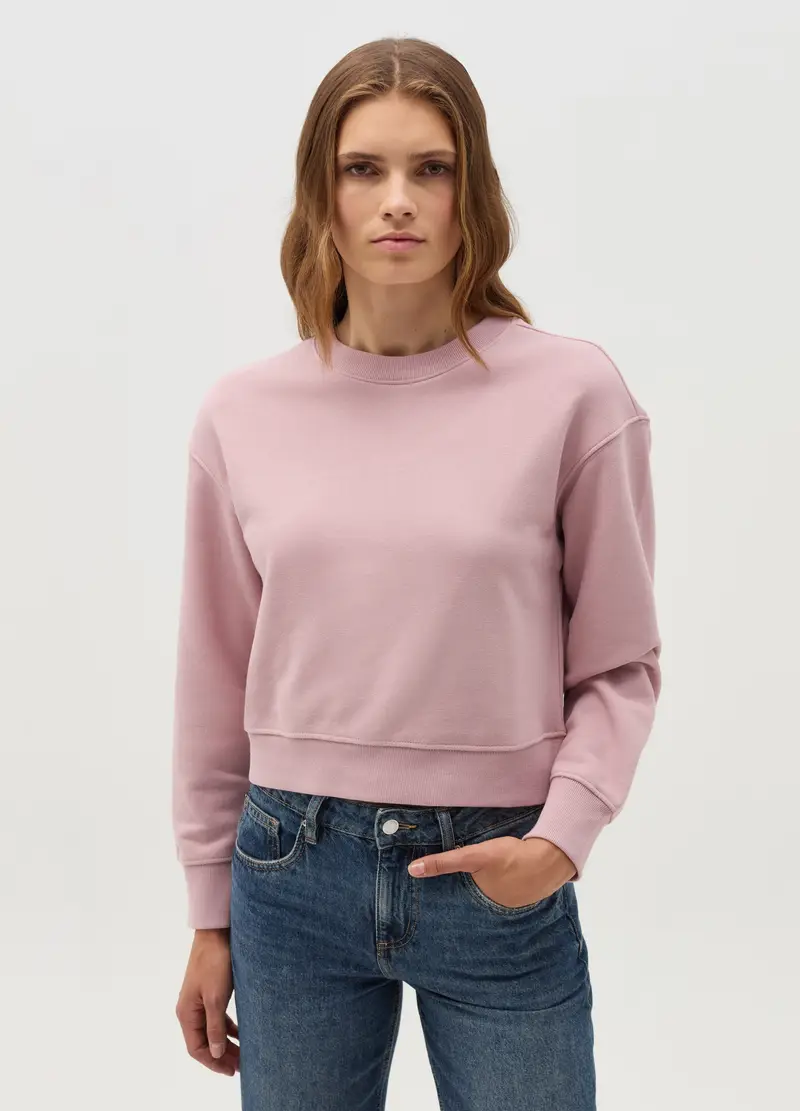 OVS, Felpa Essential Relaxed Fit, Donna, Rosa miniatura 2