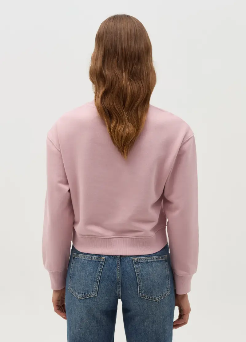 OVS, Felpa Essential Relaxed Fit, Donna, Rosa miniatura 3