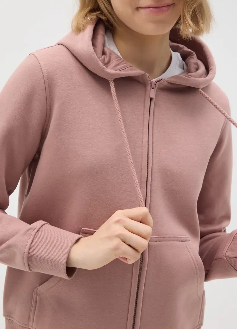 OVS, Felpa In Misto Cotone Rosa Regular Fit, Donna, Rosa miniatura 3