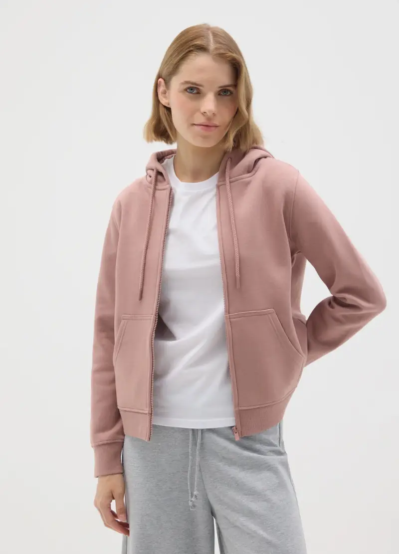 OVS , Felpa In Misto Cotone Rosa Regular Fit, Donna, Rosa