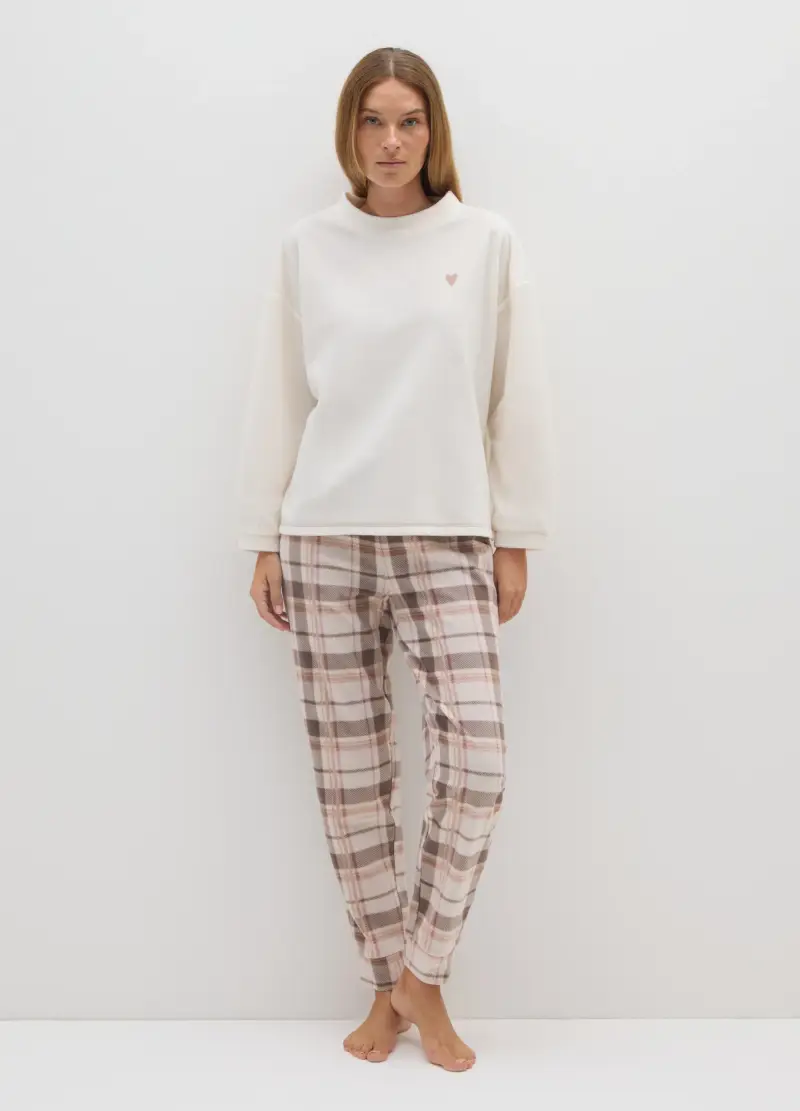 OVS, Felpa In Pile Bianca Regular Fit Con Ricamo, Donna, Bianco miniatura 2