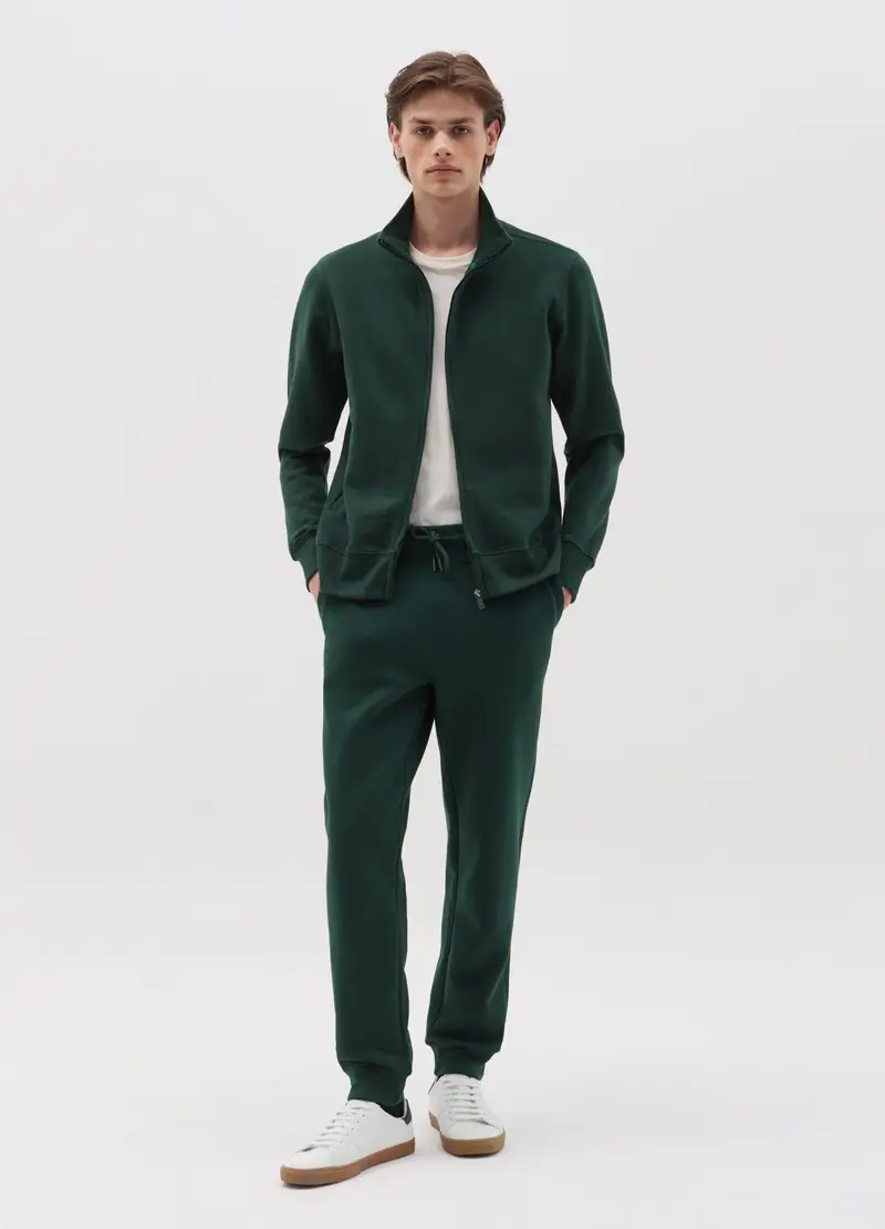 OVS , Full-zip In Felpa A Collo Alto, Uomo, Verde