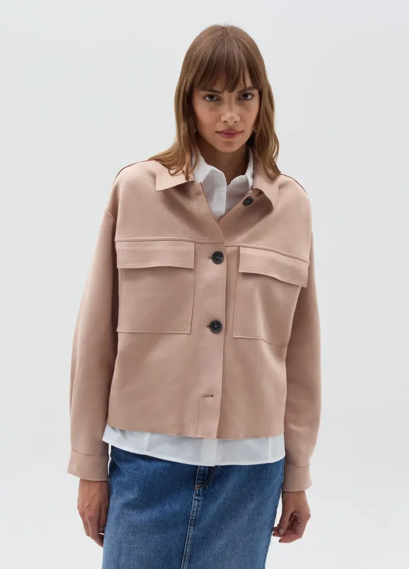 OVS, Giacca Corta Over Scamosciata, Donna, Rosa miniatura 2