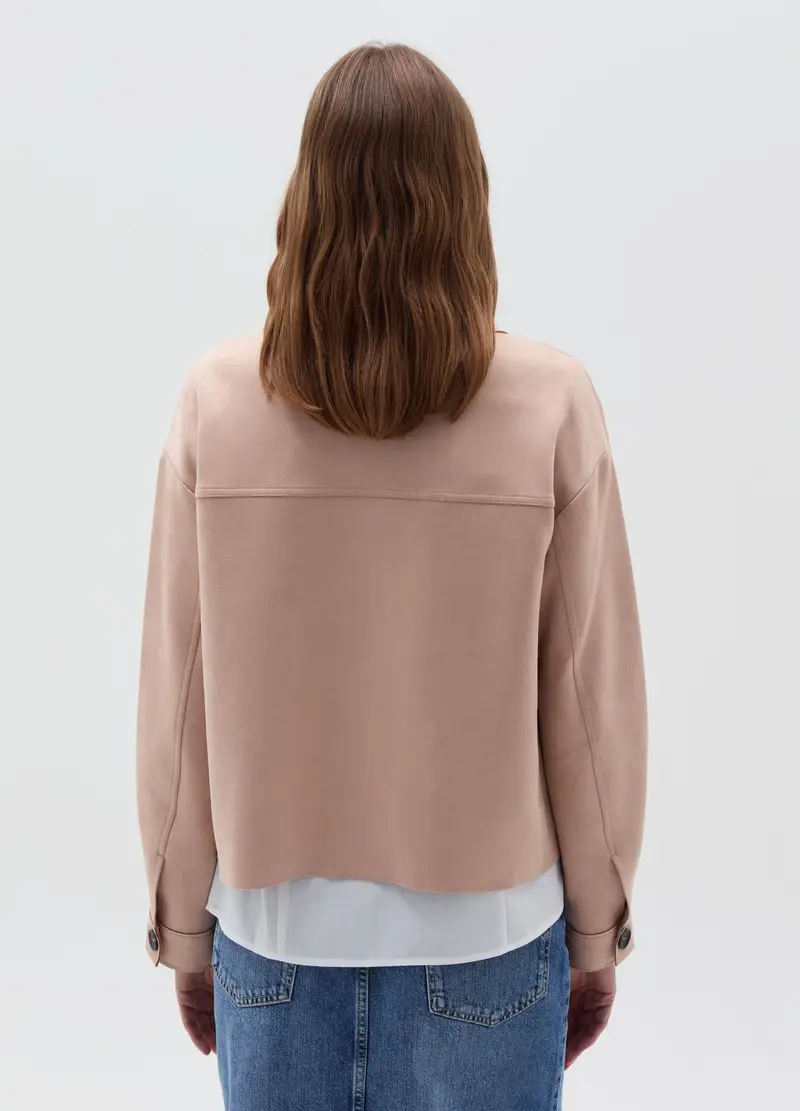 OVS, Giacca Corta Over Scamosciata, Donna, Rosa miniatura 3