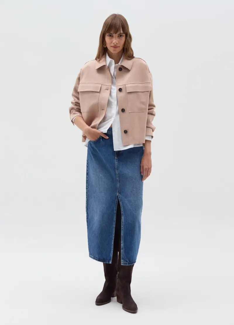 OVS , Giacca Corta Over Scamosciata, Donna, Rosa