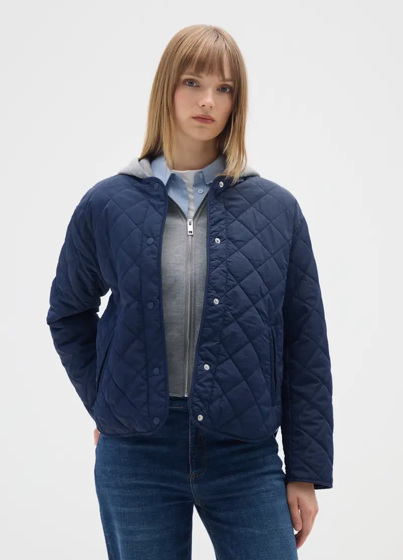 OVS, Giacca Husky Blu Regular Fit, Donna, Blu miniatura 2