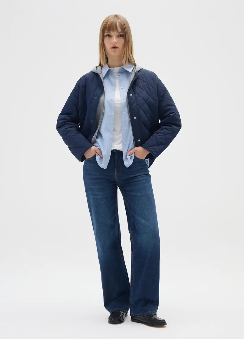 OVS, Giacca Husky Blu Regular Fit, Donna, Blu