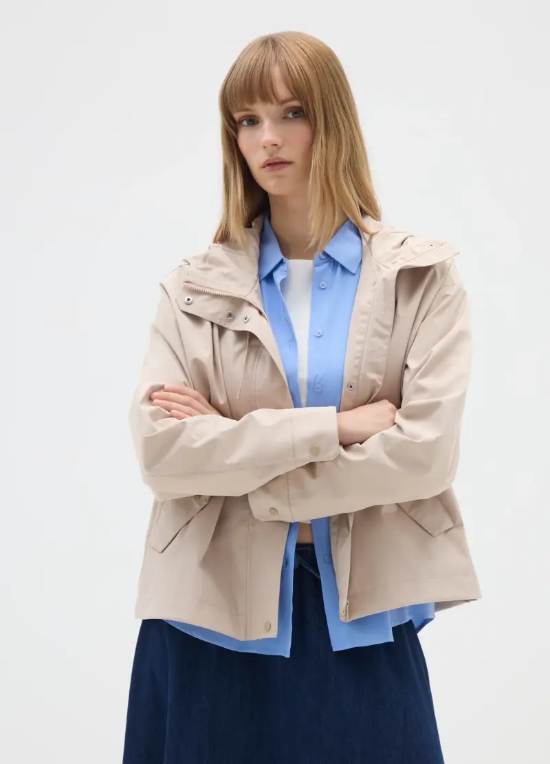 OVS, Giubbotto Impermeabile In Beige Regular Fit, Donna, Beige miniatura 2