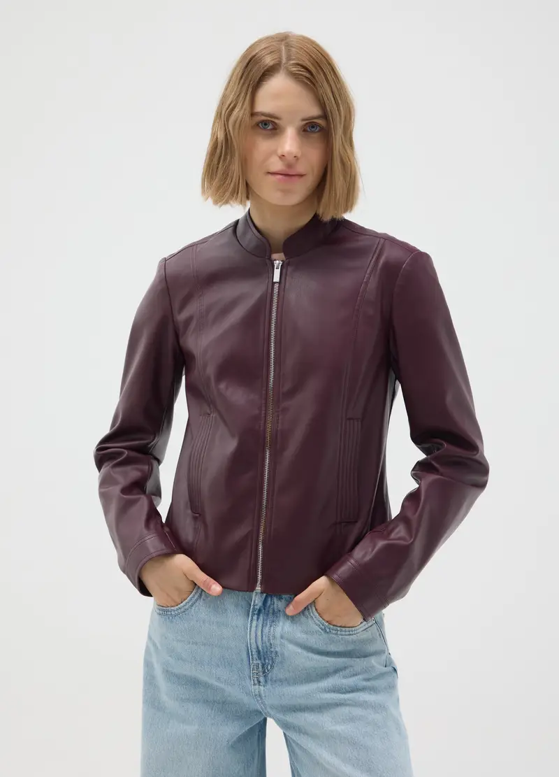 OVS, Giubbotto In Tessuto Marrone Slim Fit, Donna, Marrone miniatura 2