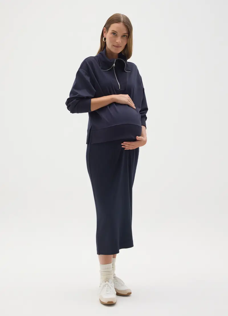OVS , Gonna Premaman Lunga Elasticizzata Blu, Donna, Blu