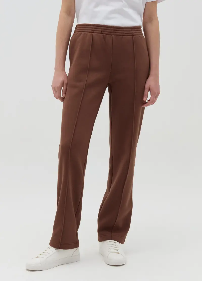 OVS, Joggers Essential Straight Fit, Donna, Marrone miniatura 2