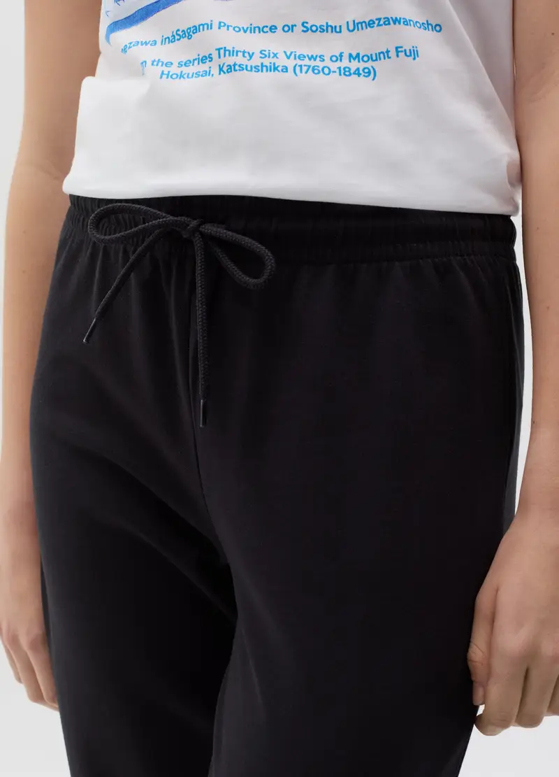 OVS, Joggers In Felpa Con Coulisse, Donna, Nero miniatura 3