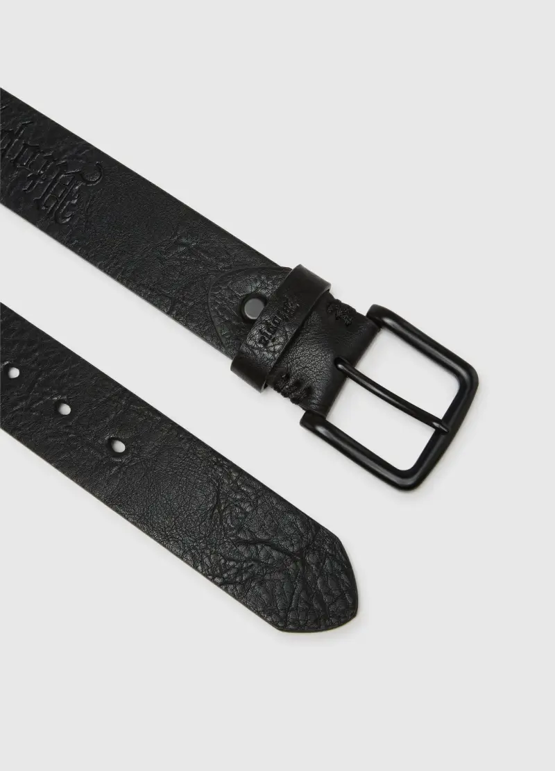 OVS, Logo Belt Black, Uomo, Nero miniatura 2