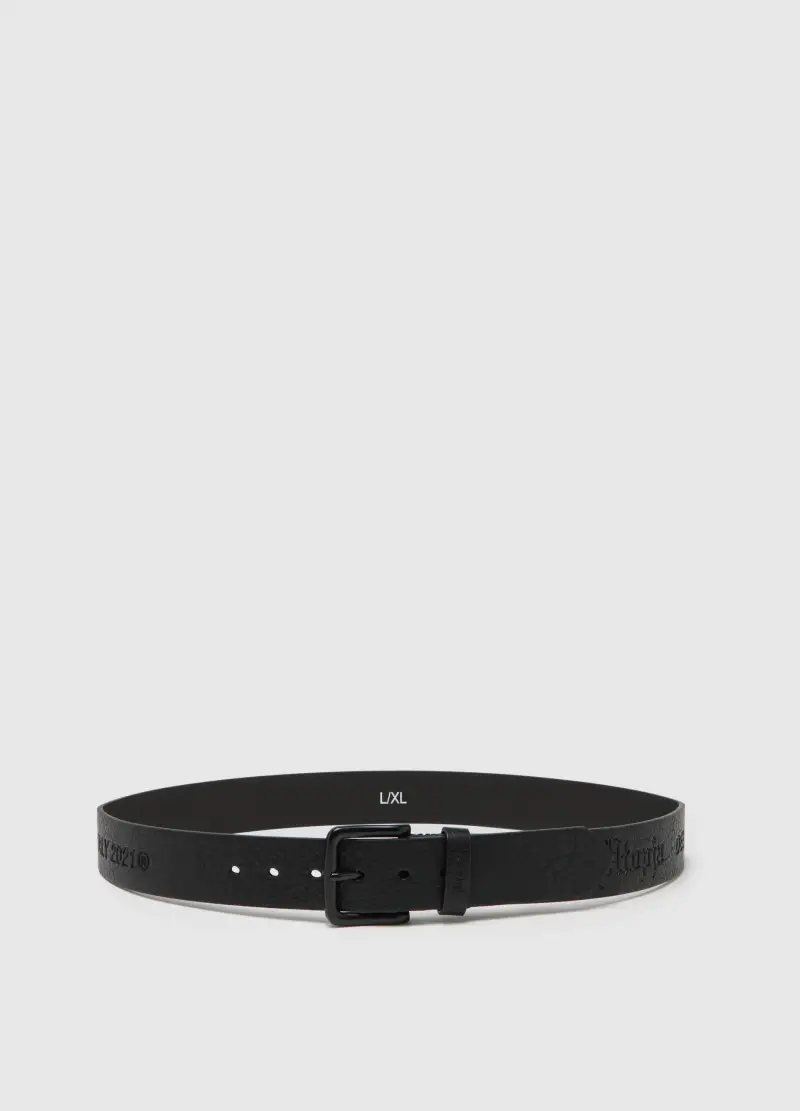 OVS , Logo Belt Black, Uomo, Nero