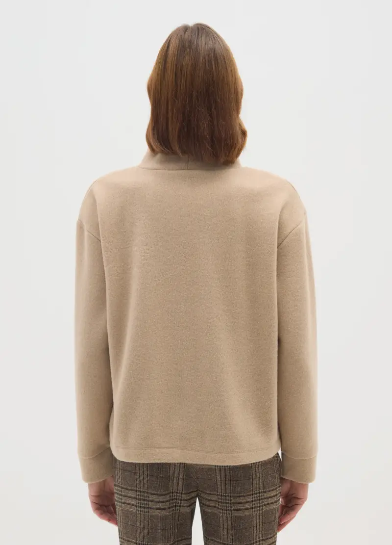 OVS, Maglia A Collo Alto Beige E Regular Fit, Donna, Beige miniatura 3