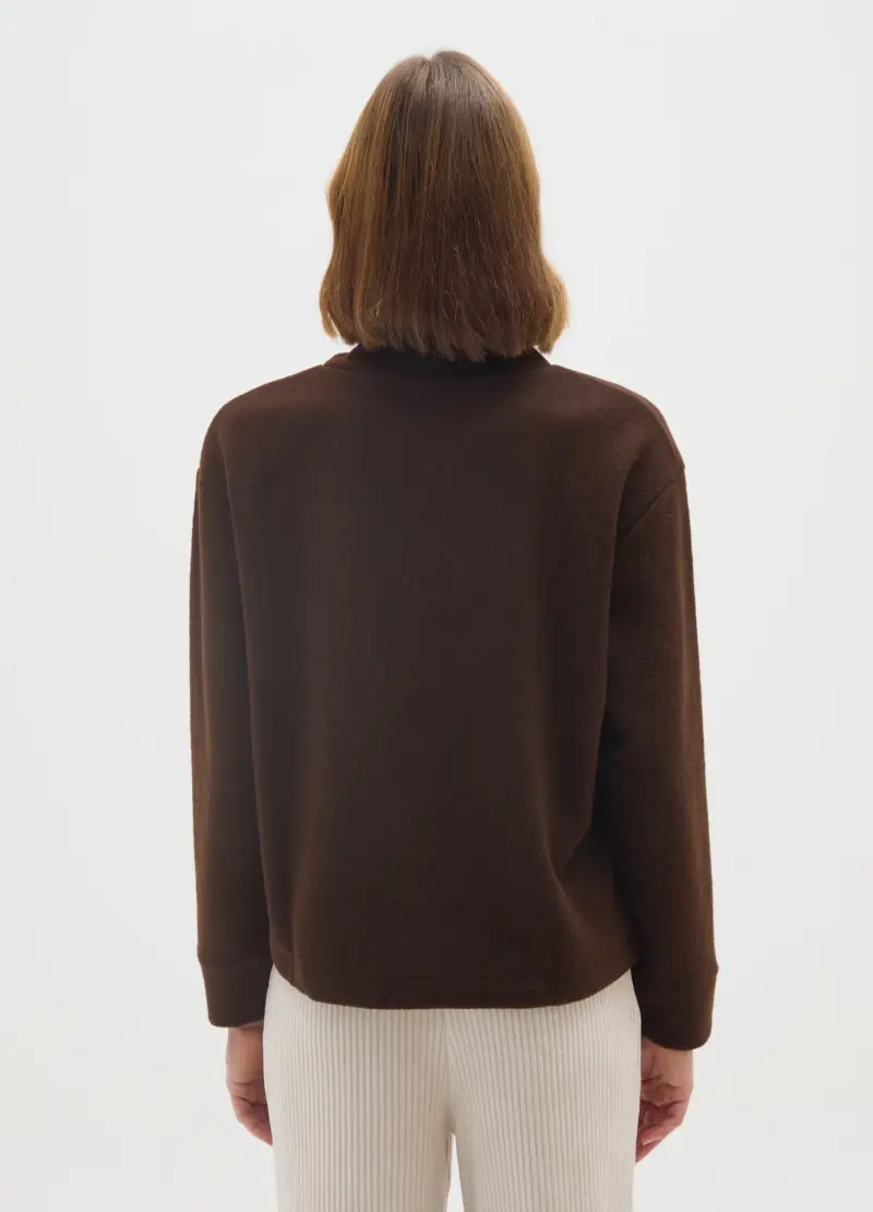 OVS, Maglia A Collo Alto Marrone E Regular Fit, Donna, Marrone miniatura 3