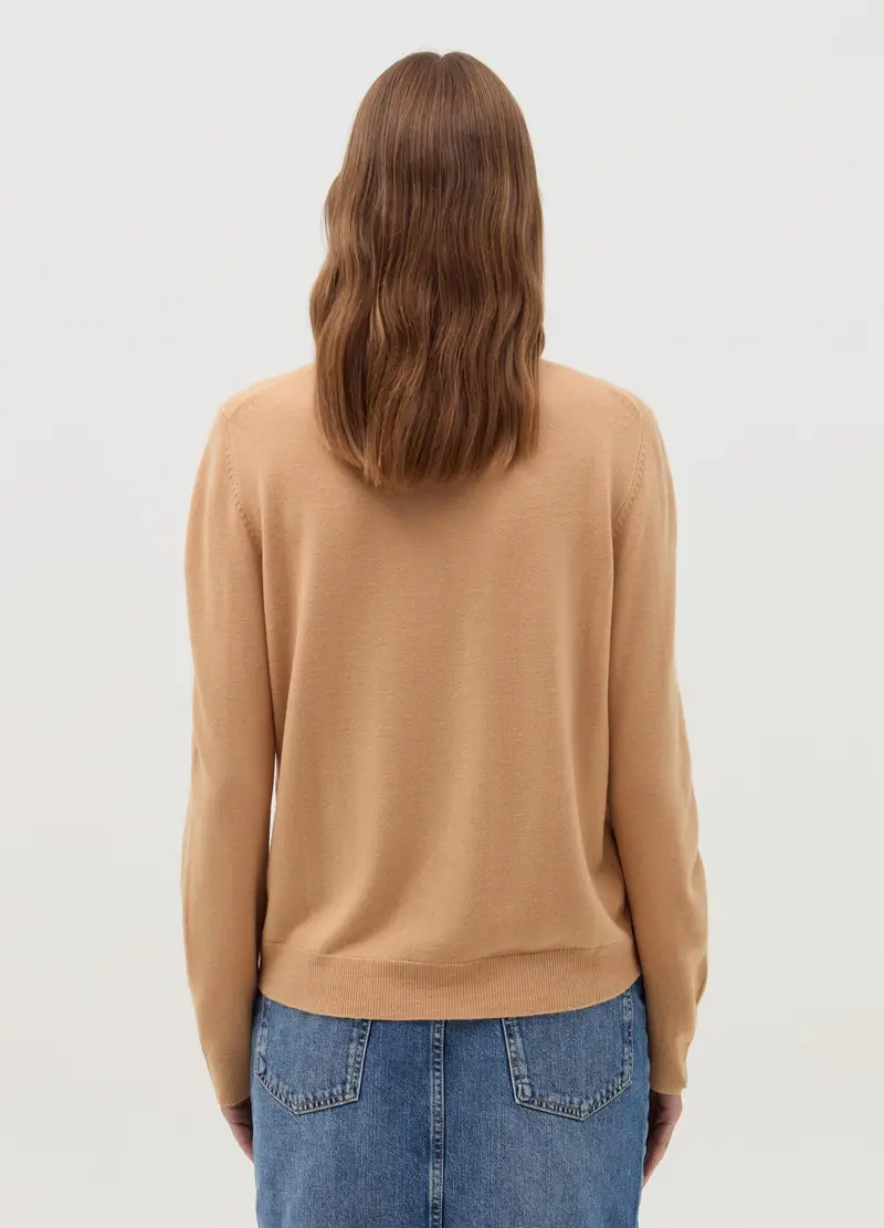 OVS, Maglia A Maniche Lunghe Mock Neck, Donna, Marrone miniatura 3