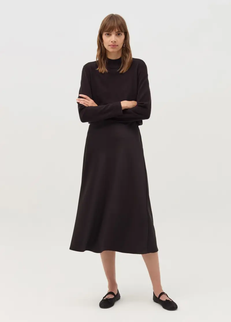 OVS , Maglia A Maniche Lunghe Mock Neck, Donna, Nero