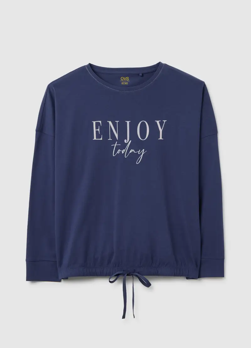 OVS , Maglia Da Pigiama Blu Con Scritta, Donna, Blu
