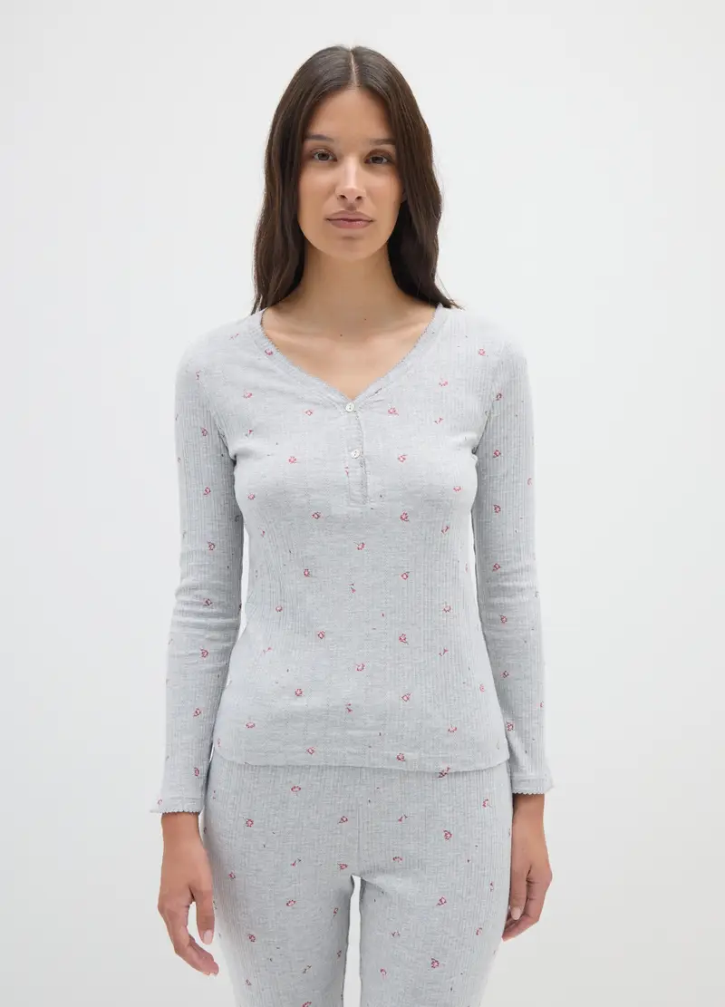 OVS , Maglia Da Pigiama In Cotone Grigia, Donna, Grigio