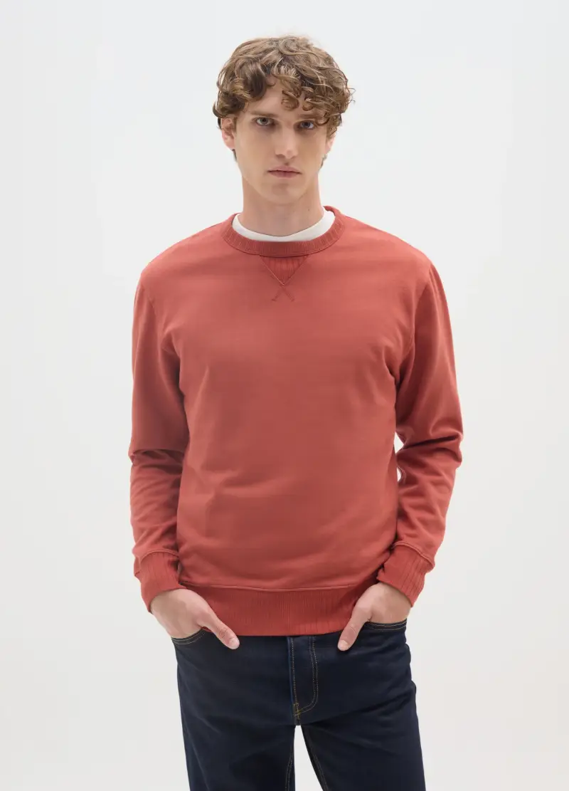 OVS, Maglia In Puro Cotone Rossa Regular Fit, Uomo, Rosso miniatura 2