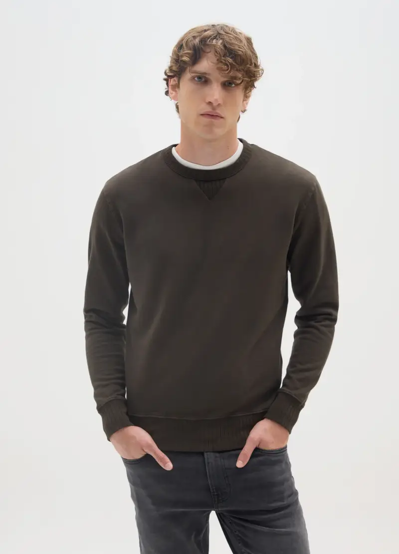 OVS, Maglia In Puro Cotone Verde Regular Fit, Uomo, Verde miniatura 2