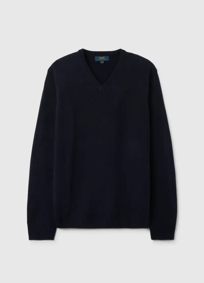 OVS , Maglione Blu Con Scollo A V, Uomo, Blu