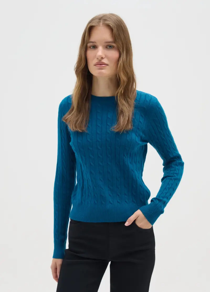 OVS, Maglione Blu Regular Fit, Donna, Blu miniatura 2