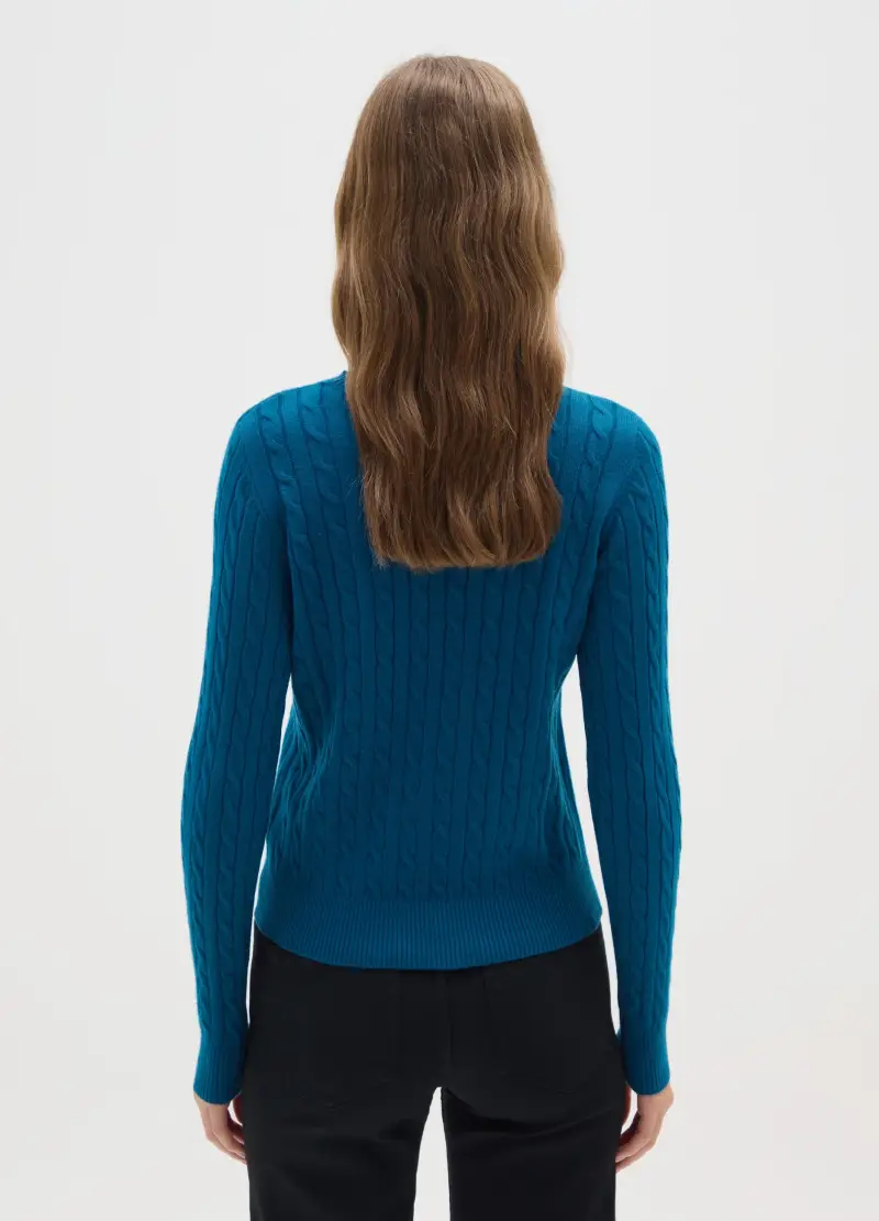 OVS, Maglione Blu Regular Fit, Donna, Blu miniatura 3