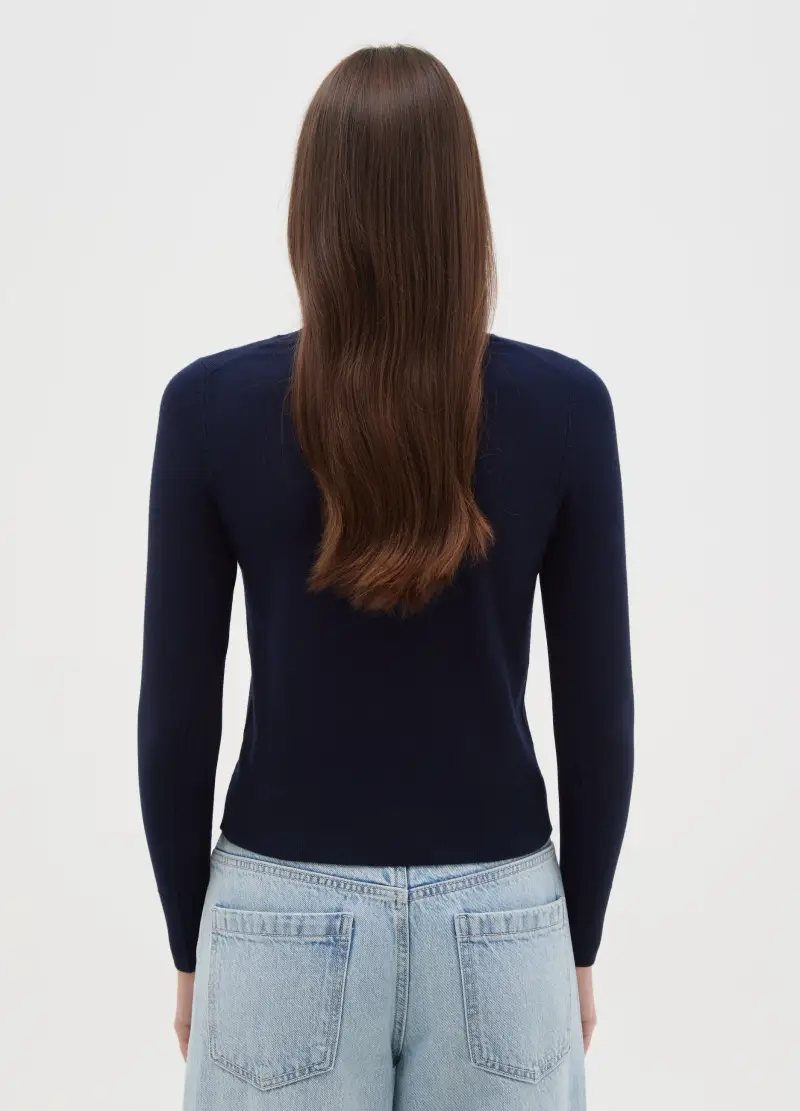 OVS, Maglione Blu Vestibilità Fitted, Donna, Blu miniatura 3