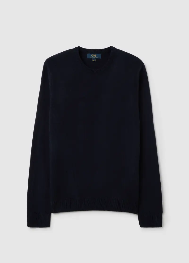 OVS, Maglione Con Girocollo Blu Regular Fit, Uomo, Blu