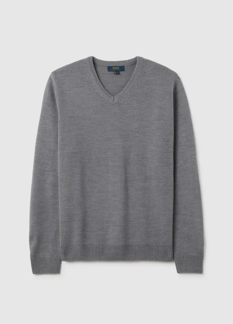 OVS , Maglione Grigio Con Scollo A V, Uomo, Grigio