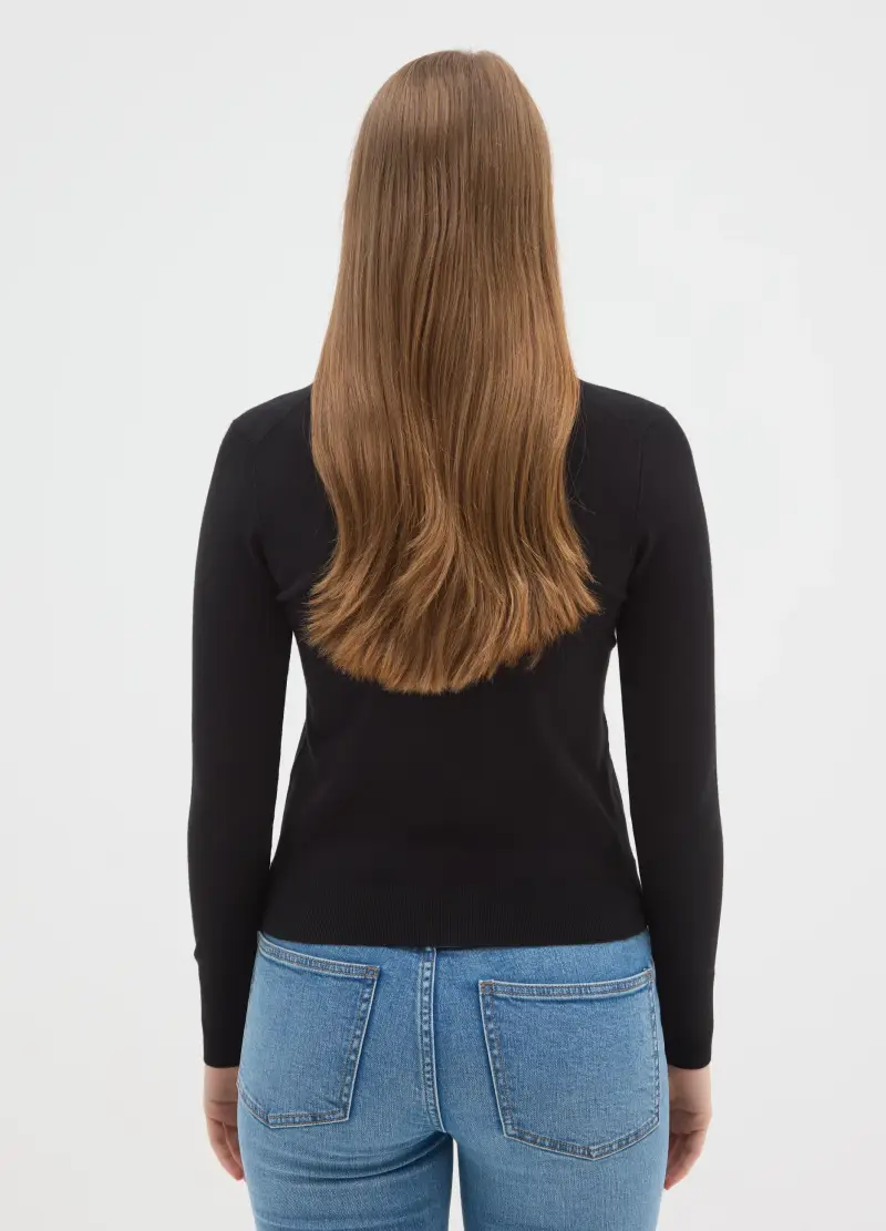 OVS, Maglione Nero Vestibilità Fitted, Donna, Nero miniatura 3