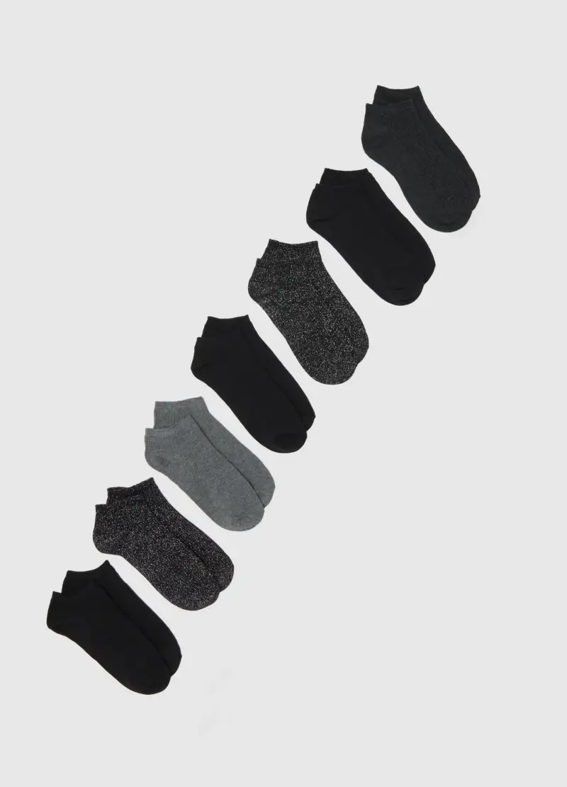 OVS , Multipack Calzini In Cotone Multicolor Con Glitter, Donna, Multicolor