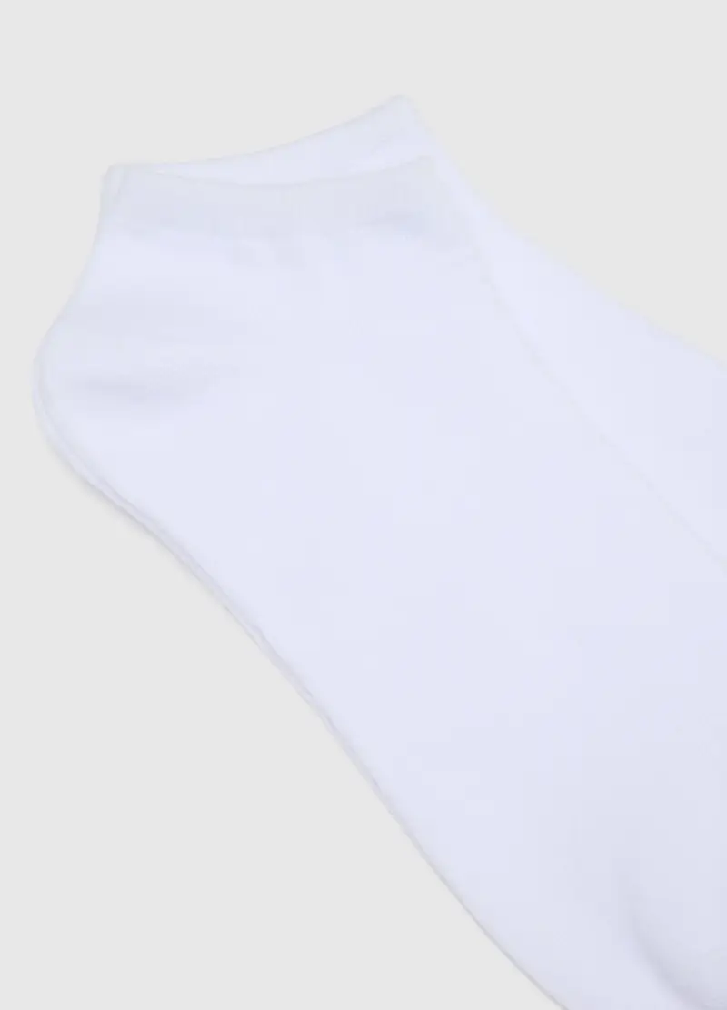 OVS, Multipack Di Cinque Calzini Corti Da Donna In Cotone Bianco Elasticizzati, Bianco miniatura 3