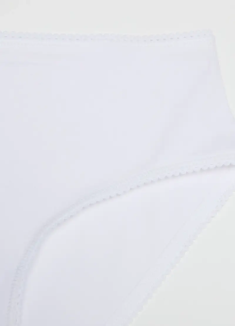 OVS, Mutandine Bianche Da Bambina In Cotone Elasticizzato Regular Fit, Unisex, Bianco miniatura 3