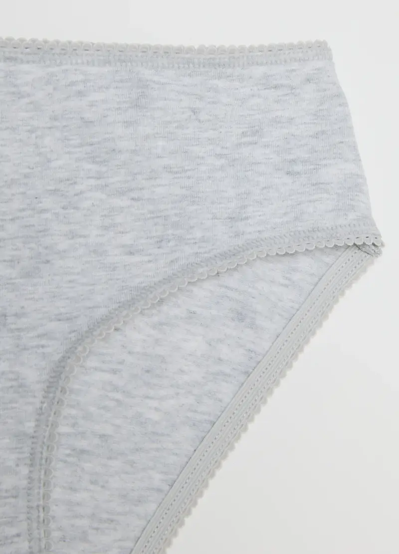 OVS, Mutandine Grigie Da Bambina In Cotone Elasticizzato Regular Fit, Unisex, Grigio miniatura 3
