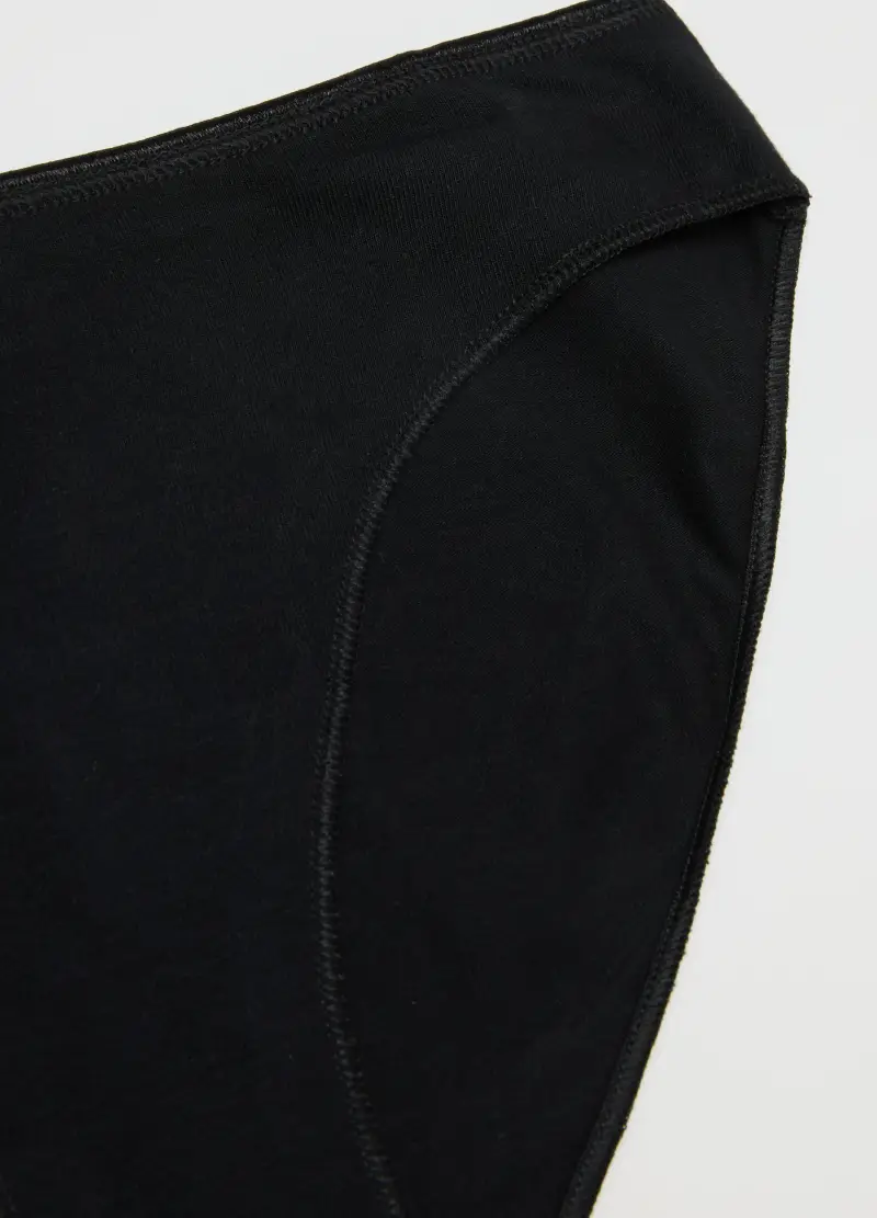 OVS, Mutandine Nere Da Ragazza In Cotone Elasticizzato Regular Fit, Unisex, Nero miniatura 3