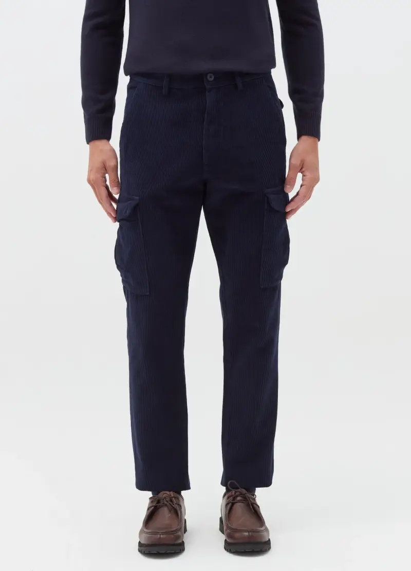 OVS, Pantalone Cargo In Corduroy, Uomo, Blu miniatura 2
