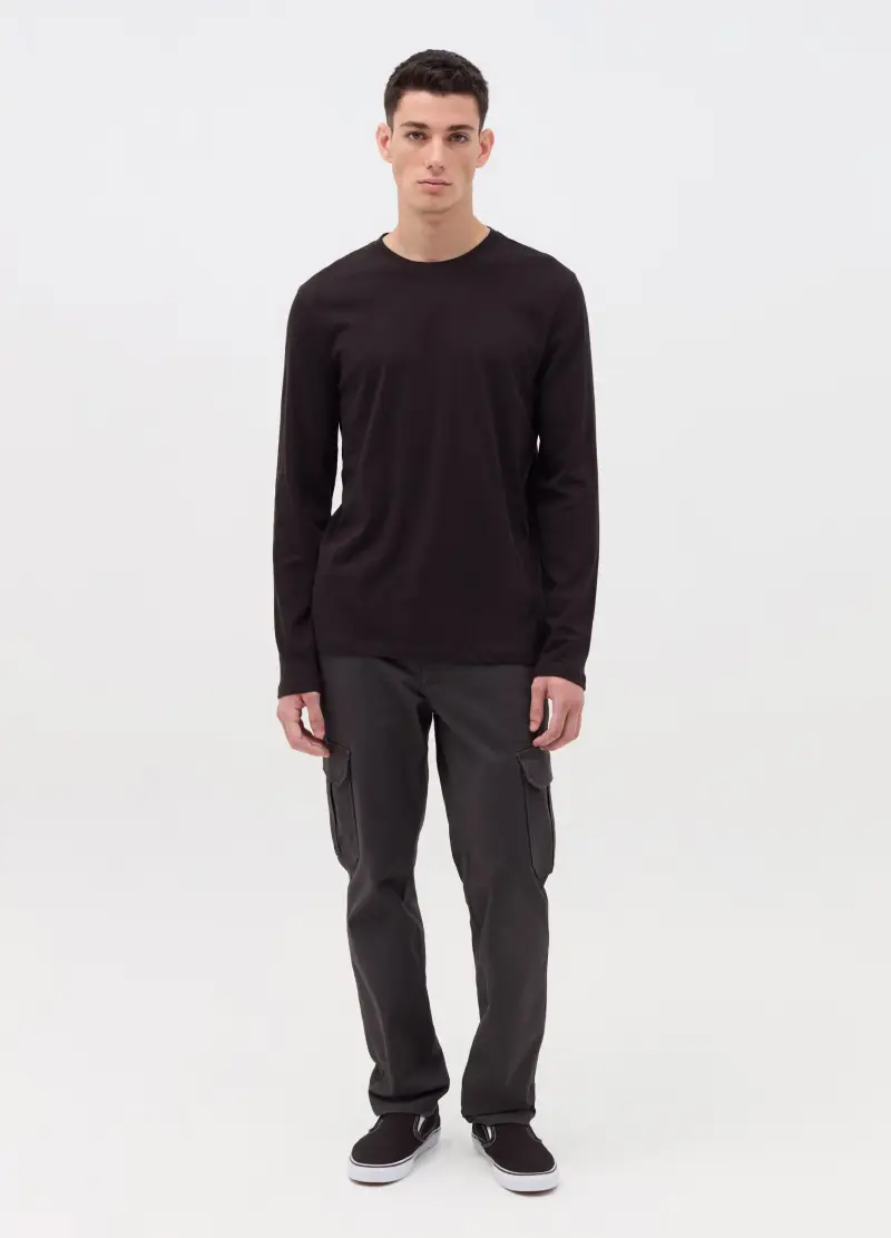 OVS , Pantalone Cargo Slim Fit, Uomo, Nero