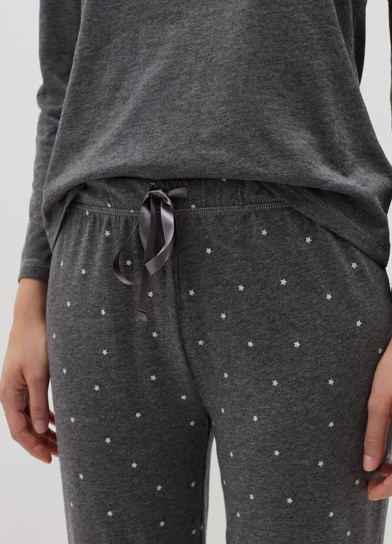 OVS, Pantalone Pigiama Stampa Stelline, Donna, Grigio miniatura 3