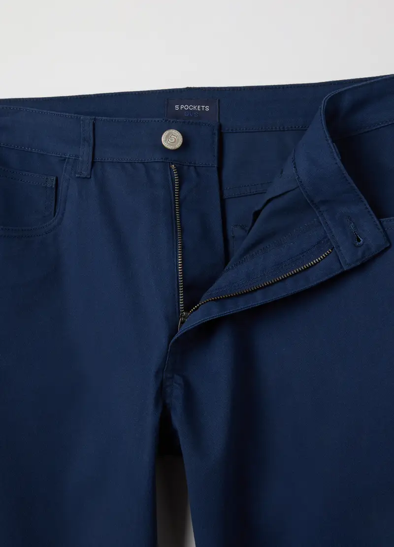 OVS, Pantaloni Blu Con Tasche E Regular Fit, Uomo, Blu miniatura 2
