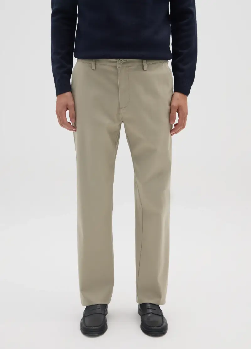 OVS, Pantaloni Chino Beige Regular Fit, Uomo, Beige miniatura 2