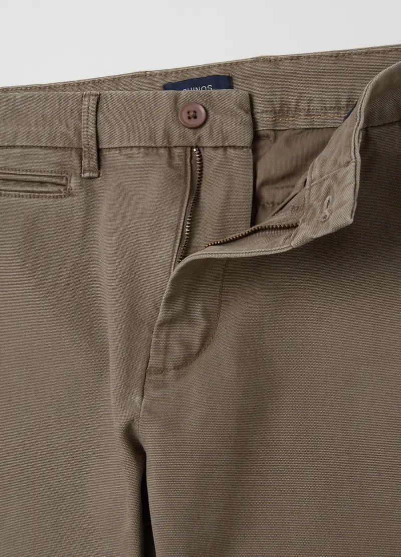 OVS, Pantaloni Chino In Cotone Marroni Slim Fit, Uomo, Marrone miniatura 2